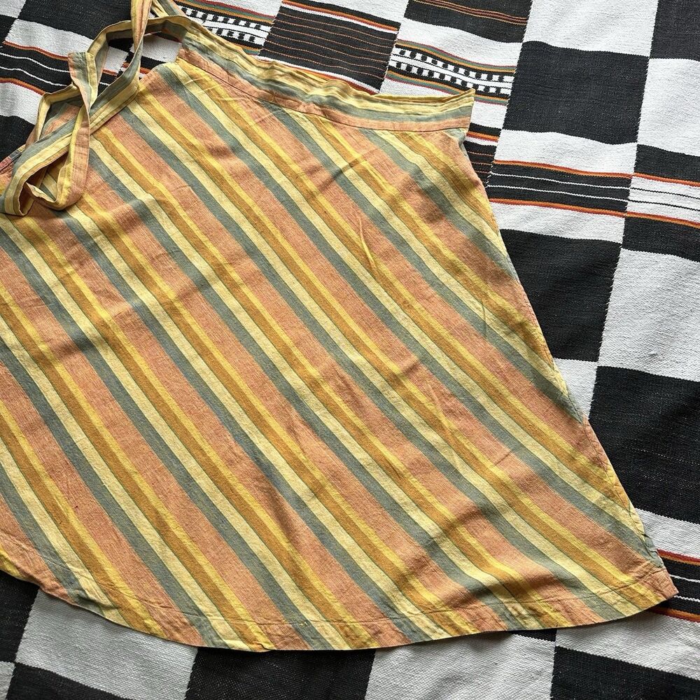 Vintage 70’s Modern Junior Cotton Wrap Around Skirt. Large. Boho. Rare Vintage. - Picture 16 of 16